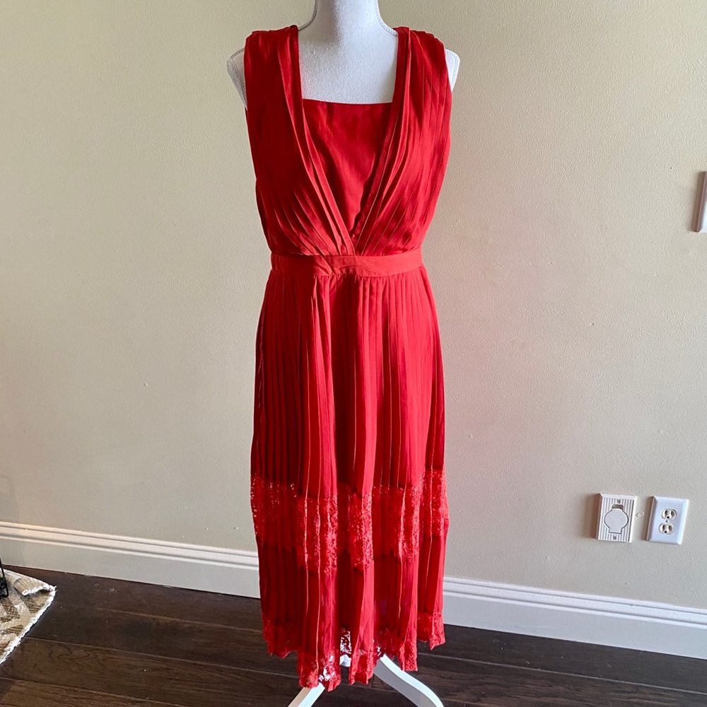 Rust colored cocktail dress